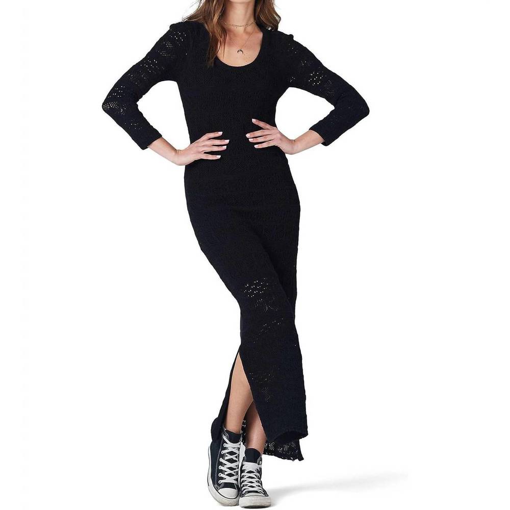 NEW SALTWATER LUXE ronni midi dress in black
